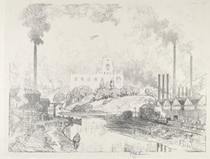 Fred og krig, 1916. af Joseph Pennell
