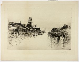 Pilot Town, La. af Joseph Pennell