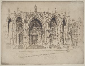 Forhal til Saint-Maclou, Rouen af Joseph Pennell