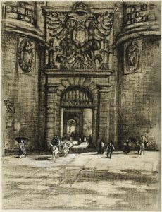 Porta Viragia, Toledo af Joseph Pennell
