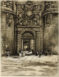 Porta Viragia, Toledo af Joseph Pennell