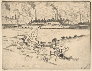 Potlands, Longport, september 1909, (Stokes?) af Joseph Pennell