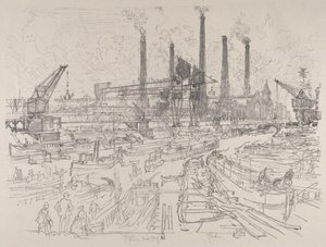 Kraftværk, Berlin af Joseph Pennell