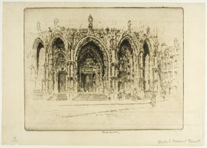 Puerta Bisagra, Madrids port, Toledo af Joseph Pennell