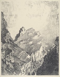 Vejen til den hvide by, nr. II, 1912. af Joseph Pennell