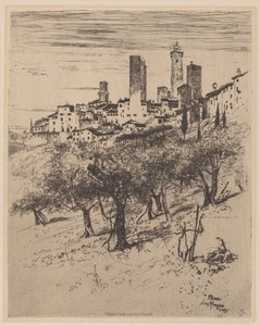 Sankt Gimignano af Joseph Pennell