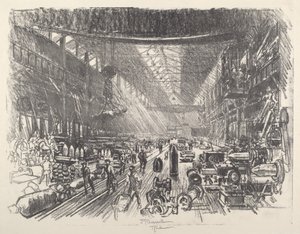 Shell Factory, No.I, 1917. af Joseph Pennell