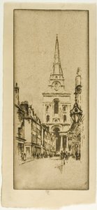Spitalfields kirke af Joseph Pennell