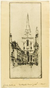 Spitalfields kirke af Joseph Pennell