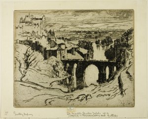 St. Martins Bridge, Toledo af Joseph Pennell