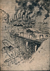 Steel-Edgar Thomson Works, 1909 af Joseph Pennell