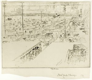 Stock Yards, Chicago af Joseph Pennell
