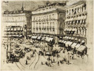 Sommerdag i Madrid af Joseph Pennell