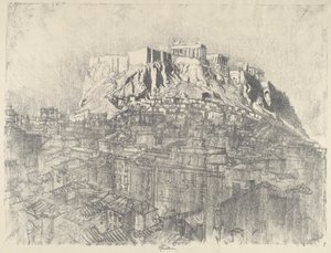 Solopgang over Akropolis af Joseph Pennell