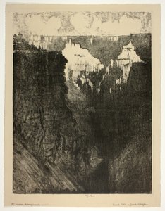 Sunset Cities, i Grand Canyon af Joseph Pennell