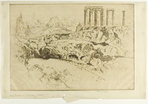 Jupiters tempel, Athen af Joseph Pennell