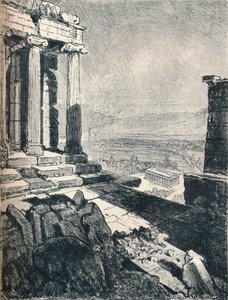 Theseus-templet fra Akropolis, c1913 af Joseph Pennell