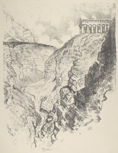 Tempel over kanonen, Segesta, 1913. af Joseph Pennell