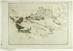 Akropolis fra Observatoriet af Joseph Pennell