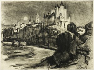 Alcazar, Segovia af Joseph Pennell