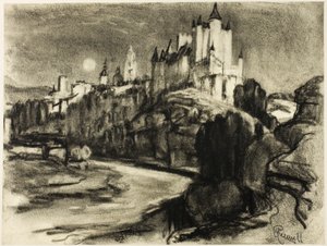 Alcazar, Segovia af Joseph Pennell