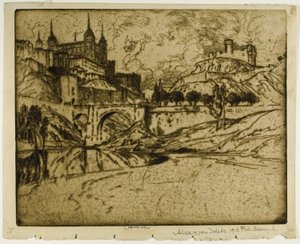 Alcazar, Toledo af Joseph Pennell