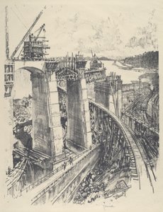 Tilgangen til Gatun Lock af Joseph Pennell