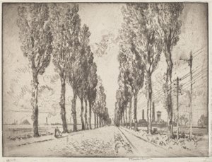 Avenue, Valenciennes af Joseph Pennell