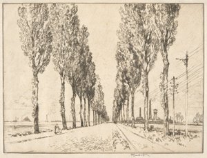 Avenue nær Valenciennes af Joseph Pennell