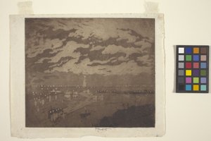 The Bay, New York (akvatint) af Joseph Pennell