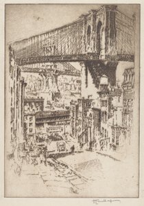 The Bridges, fra Brooklyn af Joseph Pennell