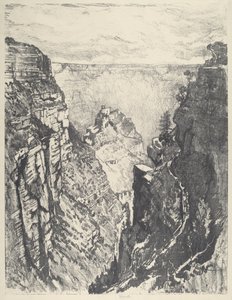The Bright Angel Trail, 1912. af Joseph Pennell