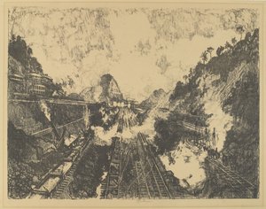 Snittet. Ser mod Ancon Hill af Joseph Pennell