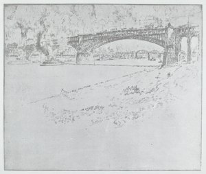 The Eads Bridge, St. Louis [øverst], 1919 eller senere. af Joseph Pennell
