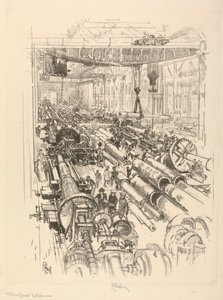 The English War Series: W. 441. The Gun Shop af Joseph Pennell