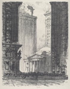 The Girard Trust Company, 1912. af Joseph Pennell