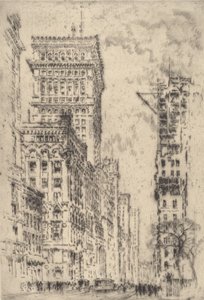 Den Gyldne Gesims, I, 1904. af Joseph Pennell