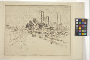 The Great Main, nær Sheffield (ætsning) af Joseph Pennell