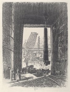 The Gun Pit, No.I, 1917. af Joseph Pennell