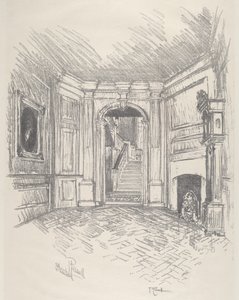 The Hall, Stenton, 1912. af Joseph Pennell
