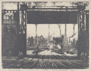 Jernporten, Charleroi af Joseph Pennell