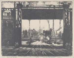 Jernporten, Charleroi, 1911. af Joseph Pennell
