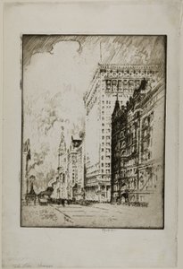The Lion, Chicago af Joseph Pennell
