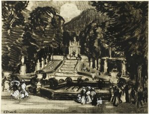 Parken, La Granja af Joseph Pennell