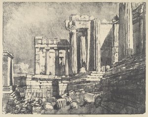The Propylaea, Athen, 1913. af Joseph Pennell