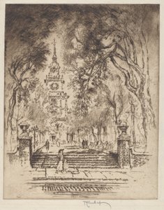 The Square, Independence Square, Philadelphia af Joseph Pennell