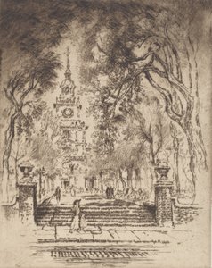 The Square, Independence Square, Philadelphia, 1920. af Joseph Pennell
