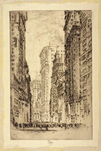 Børsen, New York af Joseph Pennell