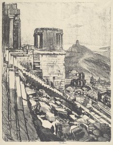 Nikes tempel, Athen af Joseph Pennell