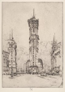 Times Building af Joseph Pennell